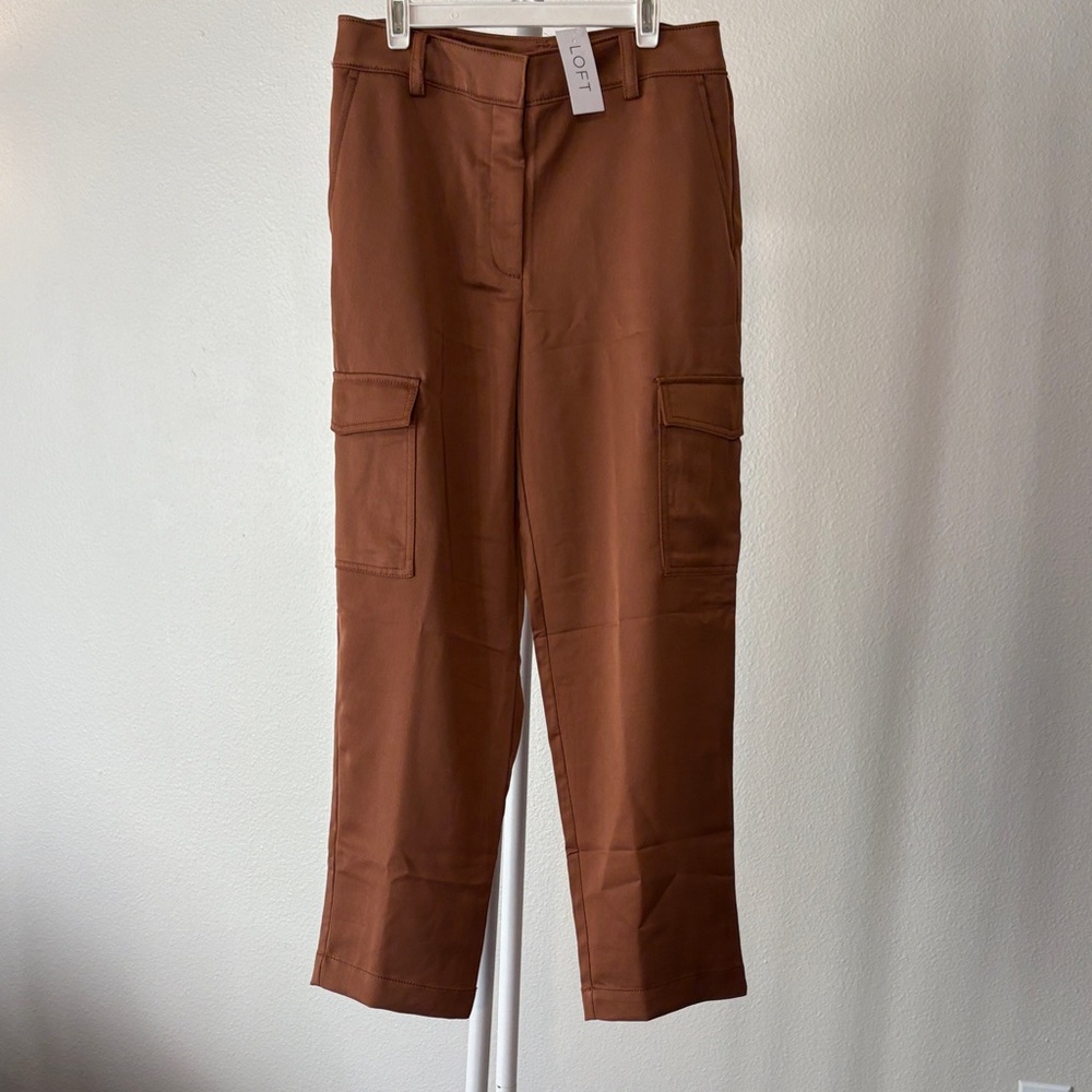 LOFT Women's Copper Color dressy Cargo Pants